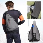 Hanke Sling Bag Men Backpack Unisex One Shoulder Bag Hiking Travel Backpack Crossbody with USB Port Versatile Casual Daypack - Image 6